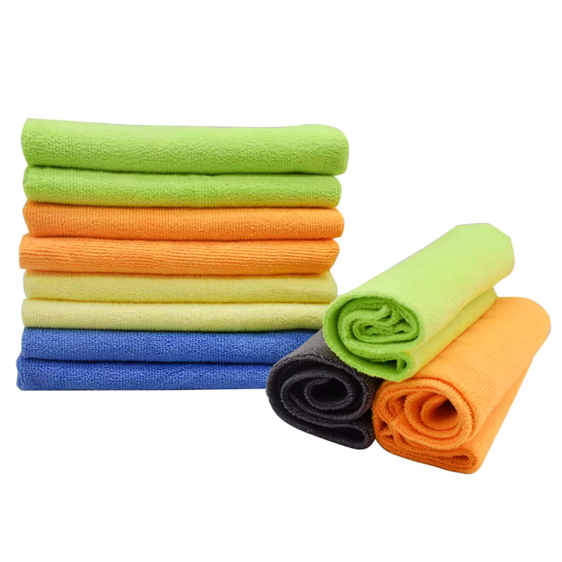 Microfiber Cleaning Towels – Pack of 6 | Kitchen, Car, Windows & More