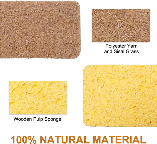 Eco-Friendly Natural Plant-Based Cellulose Scrub Sponge